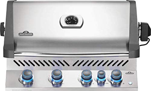 Napoleon BIP500RBNSS-3 Built-in Prestige 500 RB Natural Gas Grill Head, sq.in. + Infrared and Rear Burners, Stainless Steel