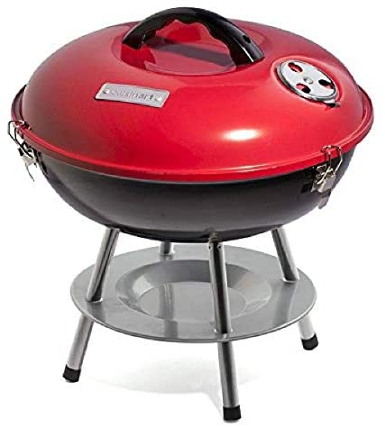 Cuisinart CCG190RB Inch Portable BBQ Charcoal Grill, 14″, Red, 14.5″ x 14.5″ x 15″