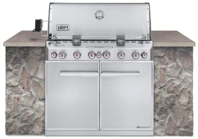Weber 7360001 Summit S-660 Built-In Liquid Propane Gas Grill, Stainless Steel