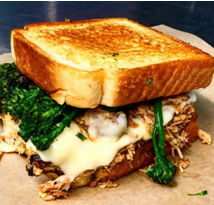 Smoked Chopped Chicken and Swiss w/ Charred Broccolini Recipe