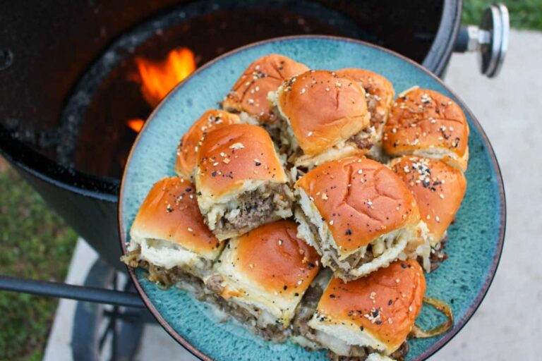 Smoked Cheesesteak Sliders – Over The Fire Cooking