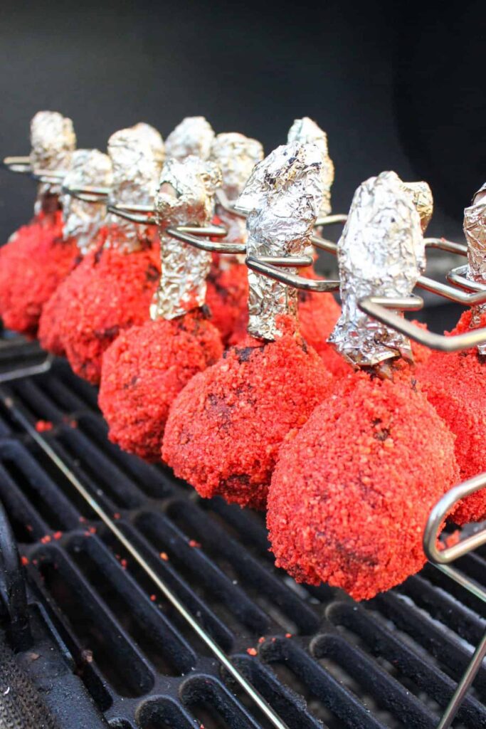 Flamin’ Hot Chicken Lollipops – Over The Fire Cooking