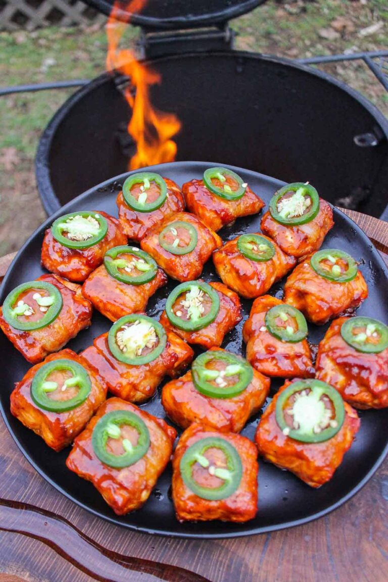 Maple Bacon Bourbon Salmon Bites