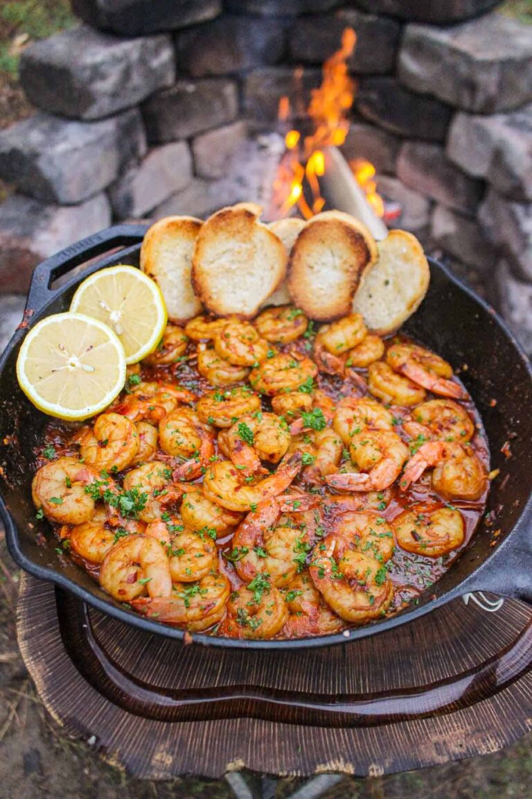 Spanish Garlic Shrimp – Over The Fire Cooking