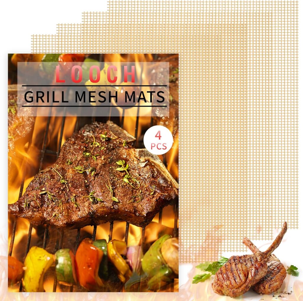 Non-Stick BBQ Grill Mesh Mat Reusable