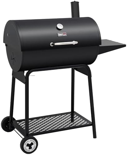 Royal Gourmet CC1830 30 Barrel Charcoal Grill with Side…