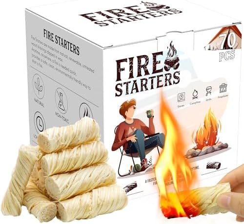 Fire Starter – 70 pcs Fire Starter for Campfires,Firepl…