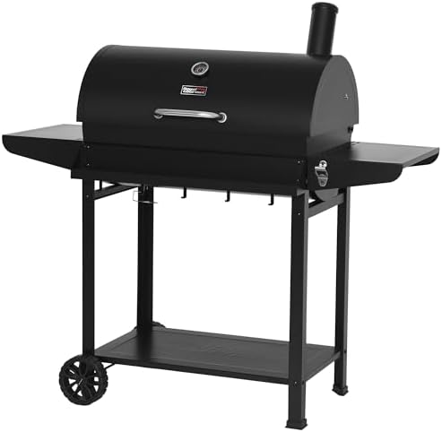 Royal Gourmet CC1830T 30-Inch Barrel Charcoal Grill wit…