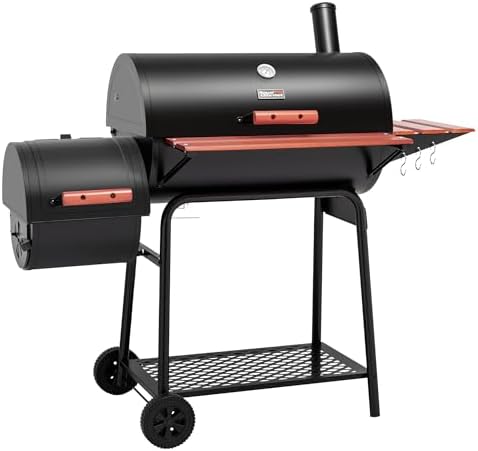 Royal Gourmet CC1830W 30 Barrel Charcoal Grill with Sid…