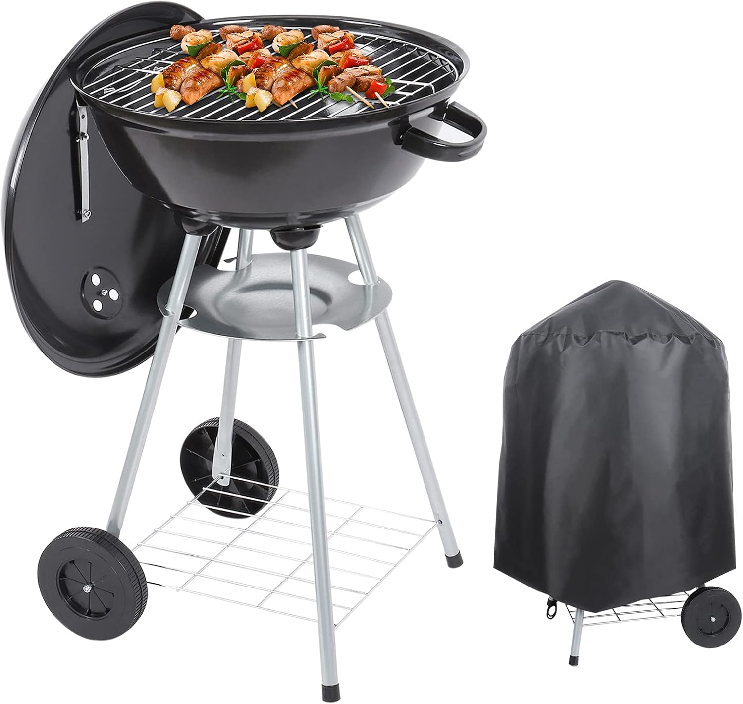 Charcoal Grill 18 inch Barbecue Grill with Waterproof G…