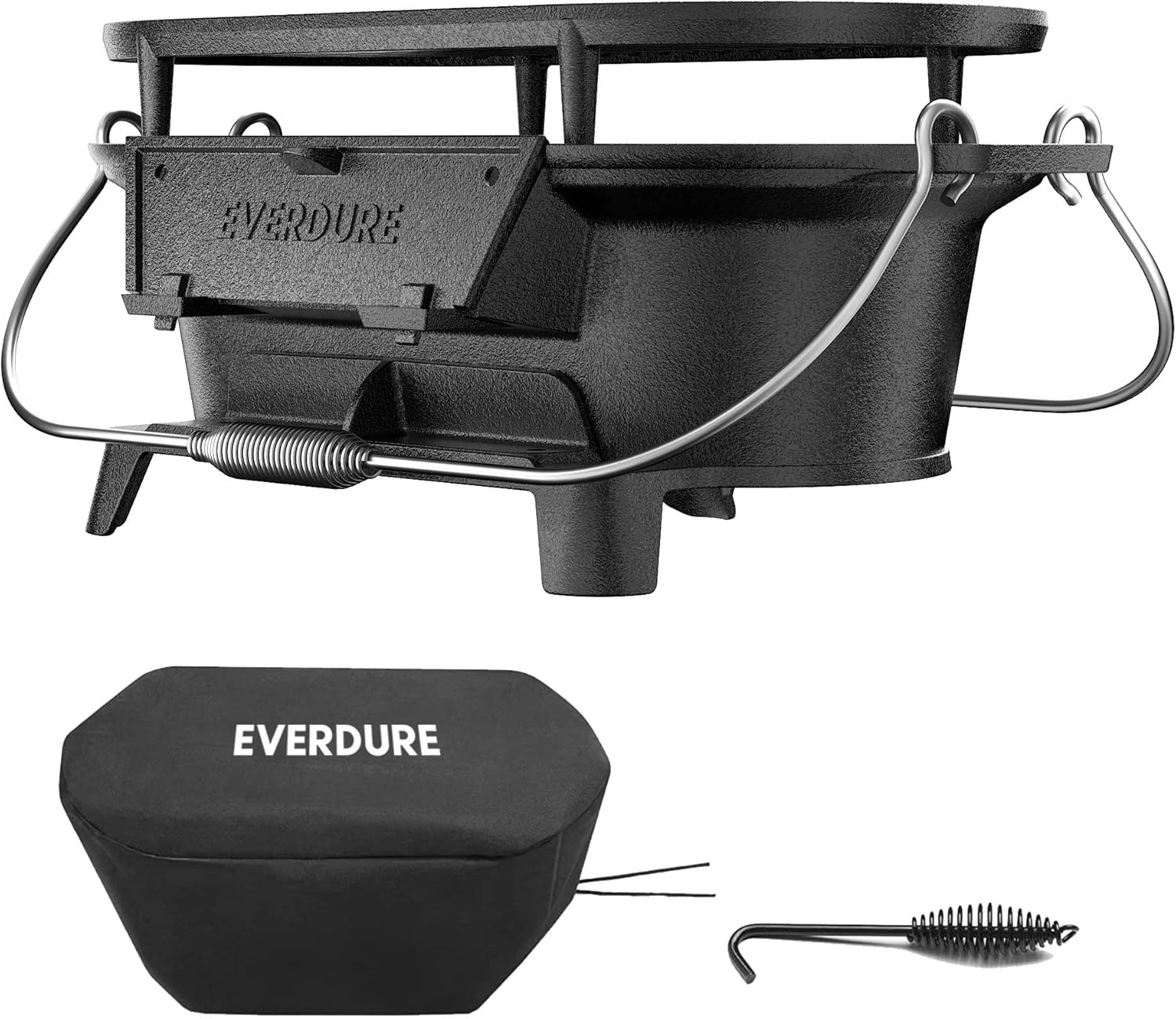 Everdure Oval Cast Iron Grill & Cover – Outdoor, Portab…