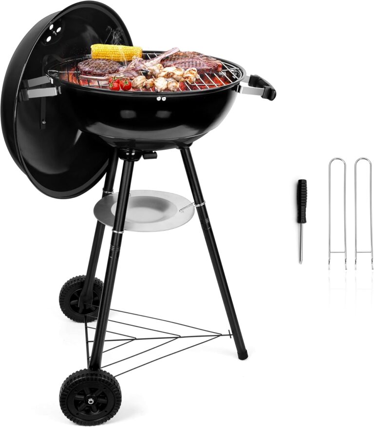 HaSteeL 18 Inch Charcoal Grill, Black Kettle Outdoor Ba…