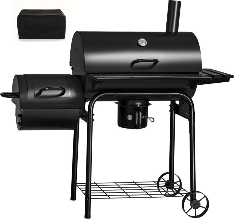 Flamaker Grill Outdoor Charcoal Grills with Side Oven &…