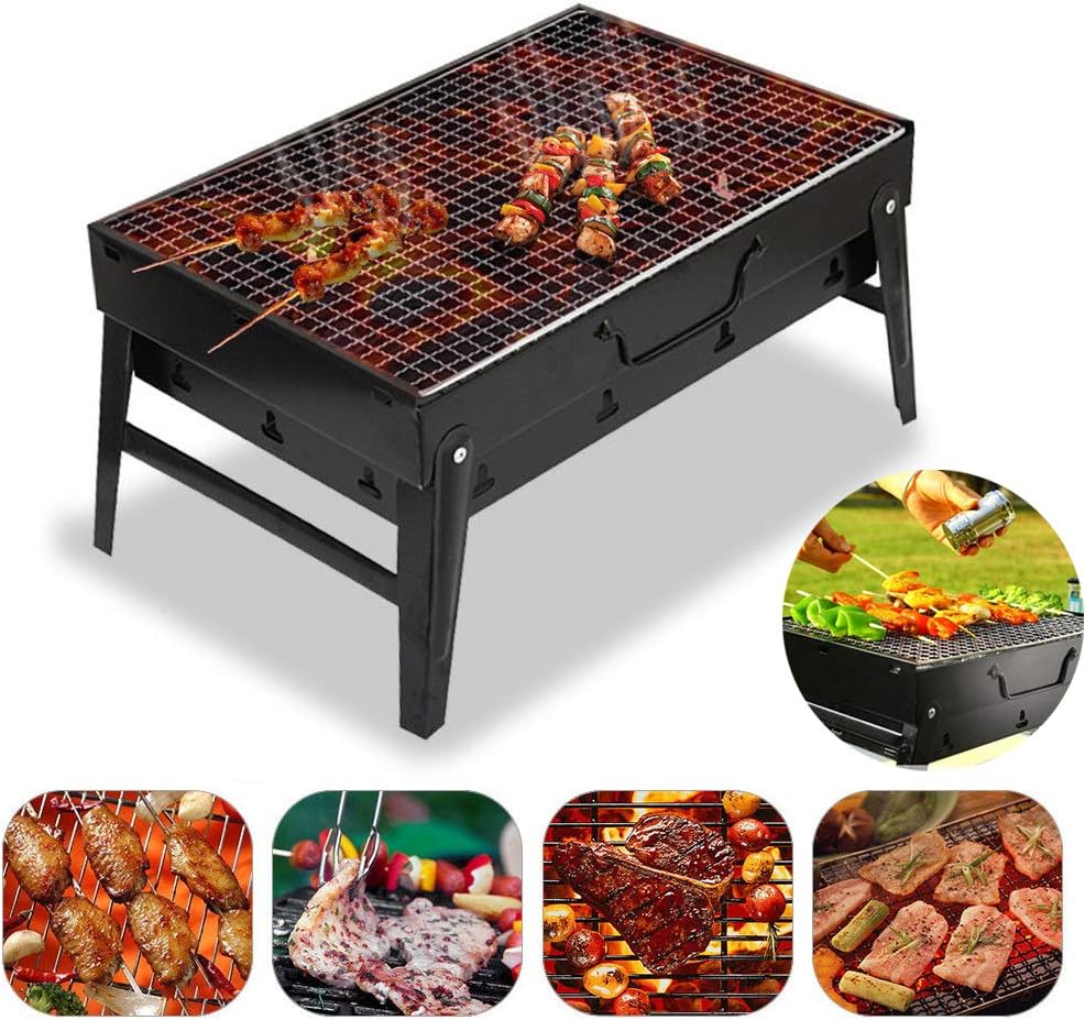 Portable-Charcoal-Grills Outdoor-BBQ-Grill Folding-Camp…