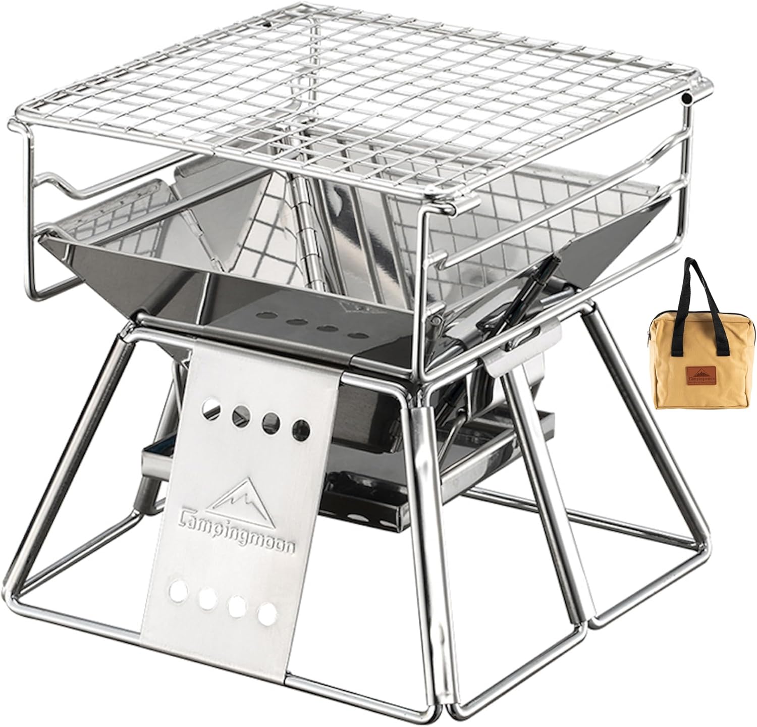 CAMPINGMOON Small Size Stainless Steel Portable Tableto…