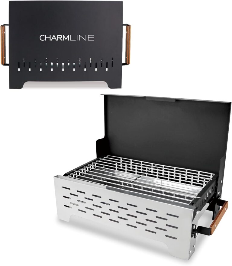 Charmline 19x13in Desktop Charcoal Grill, Liftable Gril…