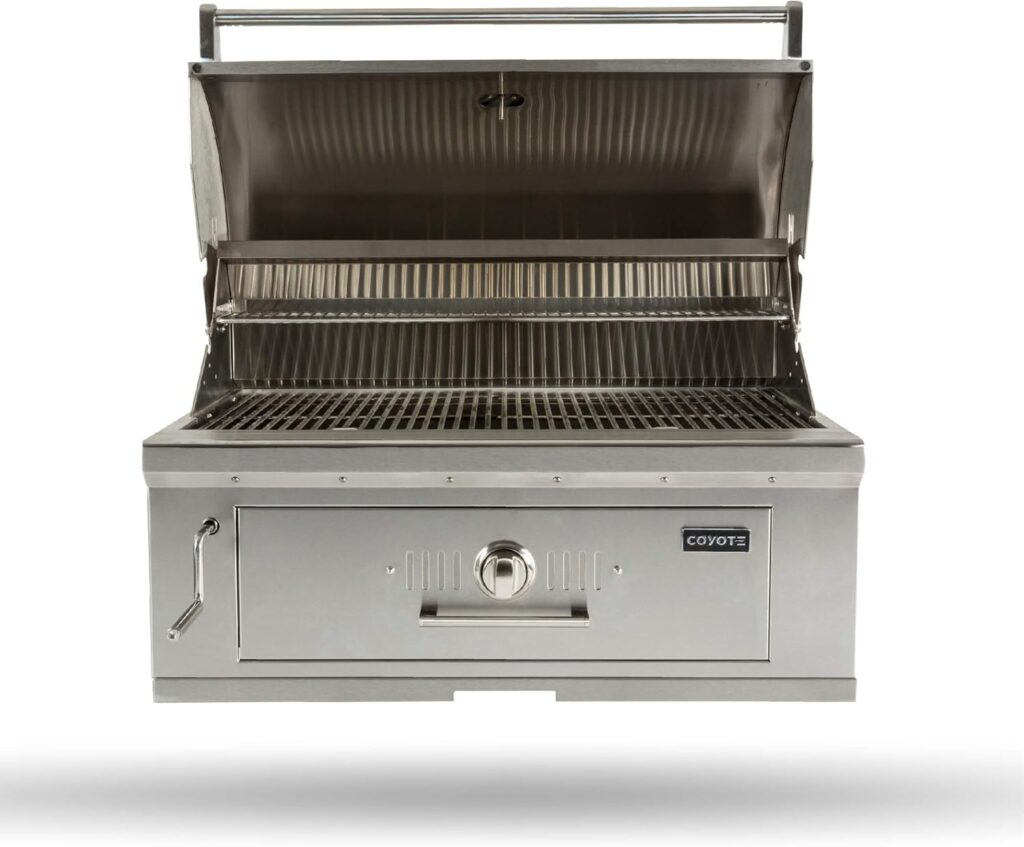 Coyote 36-Inch Built-in Charcoal Grill – C1CH36, Stainl…